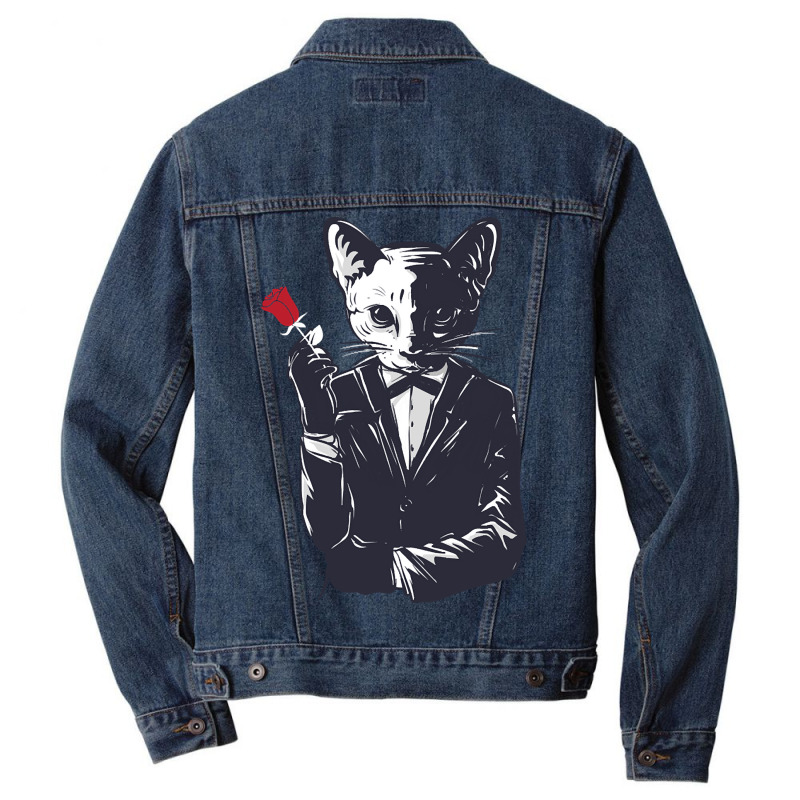 Mafia Cat Character Men Denim Jacket | Artistshot