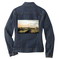 Bernardo Bellotto, Canaletto Vienna Viewed From The Belvedere Palace Ladies Denim Jacket | Artistshot