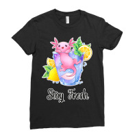 Axolotl With Lemons Ladies Fitted T-shirt | Artistshot