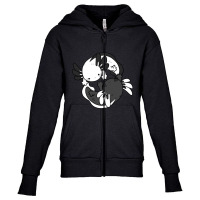 Axolotl Yin-yang Youth Zipper Hoodie | Artistshot