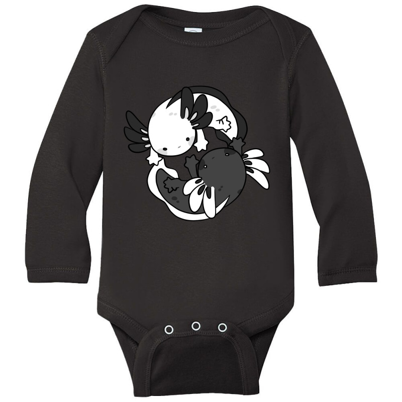 Axolotl Yin-yang Long Sleeve Baby Bodysuit by Min05 | Artistshot