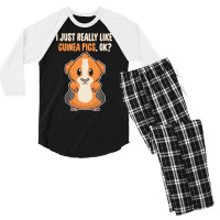 I Just Really Like T  Shirt I Just Really Like Guinea Pigs O K Men's 3/4 Sleeve Pajama Set | Artistshot