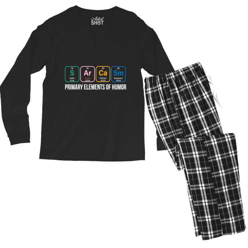 Sarcasm Periodic Table Chemist Chemistry Men's Long Sleeve Pajama Set by Rios Arevalo | Artistshot