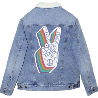 Peace Works Unisex Sherpa-lined Denim Jacket | Artistshot