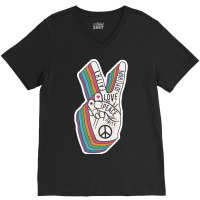 Peace Works V-neck Tee | Artistshot