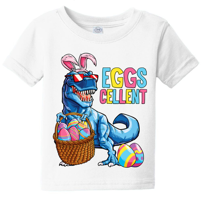 Easter Dinosaur Bunny T Rex Boys Girls Kids Eggs Cellent Baby Tee by ScottArtist | Artistshot