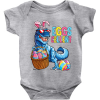 Easter Dinosaur Bunny T Rex Boys Girls Kids Eggs Cellent Baby Bodysuit | Artistshot