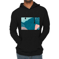 Blue And Pink Abstract Doodle Lightweight Hoodie | Artistshot