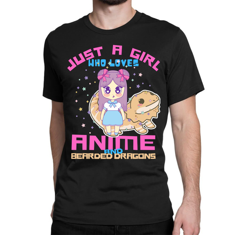 Just A Girl Who Loves Anime And Bearded Dragons Classic T-shirt by Ledford Leslie | Artistshot