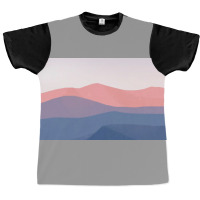 Blue And Pink Mountain Graphic T-shirt | Artistshot