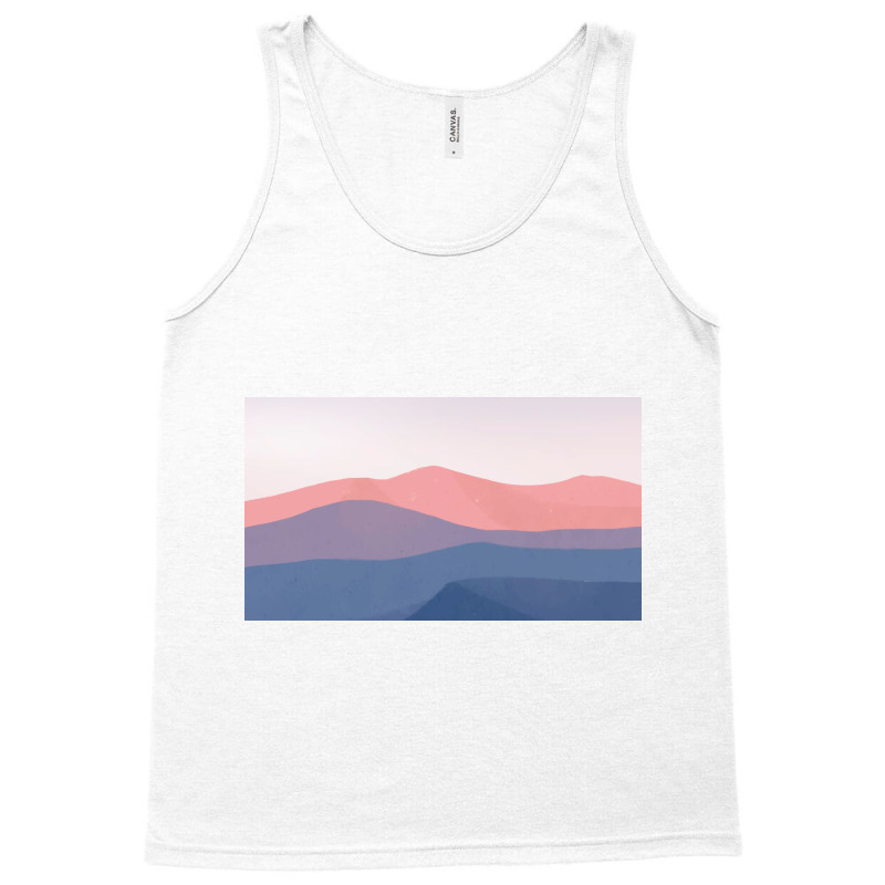 Blue And Pink Mountain Tank Top by ElaineABernard | Artistshot