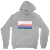 Blue And Pink Mountain Unisex Hoodie | Artistshot