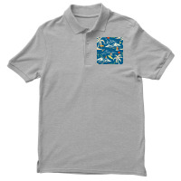 Blue Tropical Island Men's Polo Shirt | Artistshot