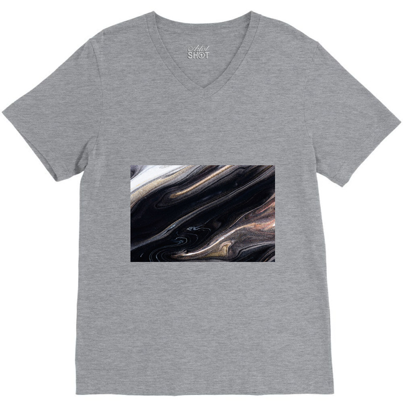 Black Liquid V-Neck Tee by ElaineABernard | Artistshot