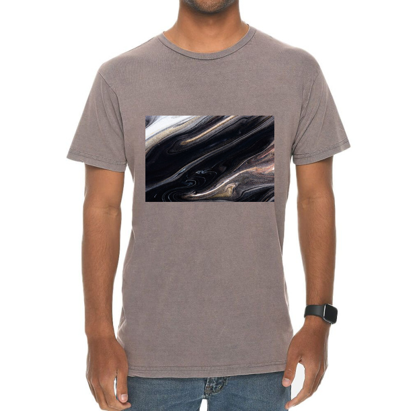 Black Liquid Vintage T-Shirt by ElaineABernard | Artistshot