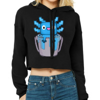 Axolotl Bucket Cropped Hoodie | Artistshot