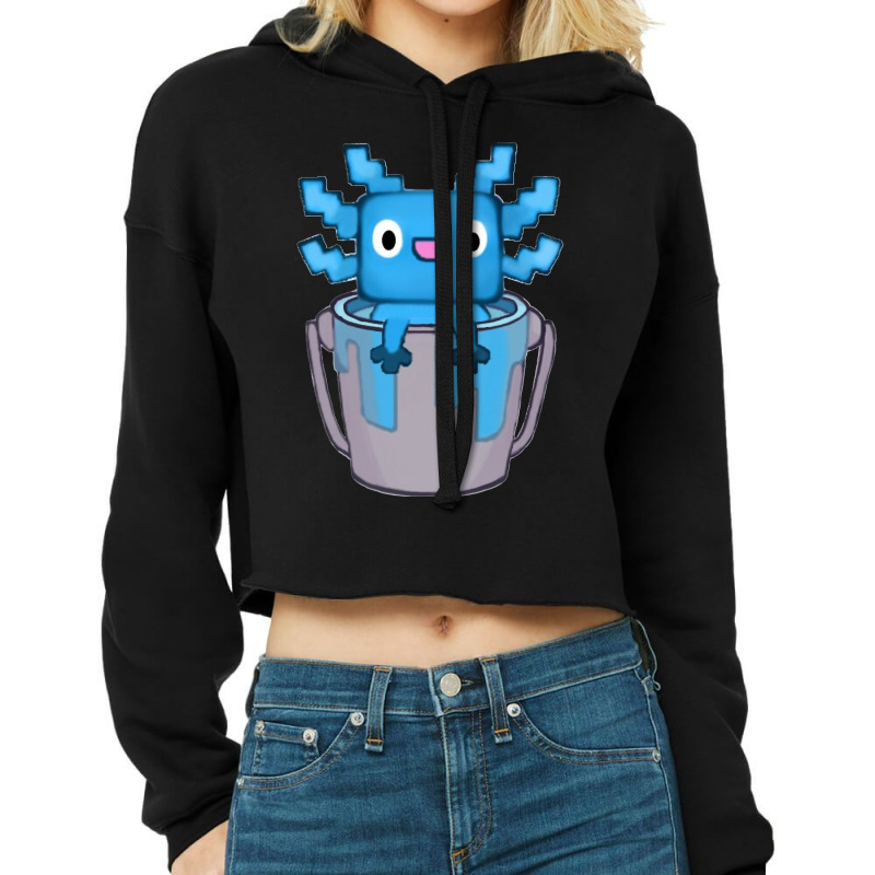 Axolotl Bucket Cropped Hoodie by Min09 | Artistshot