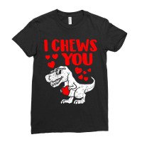 I Chews You Trex Dino Cute Baby Boy Valentines Day Gift Ladies Fitted T-shirt | Artistshot