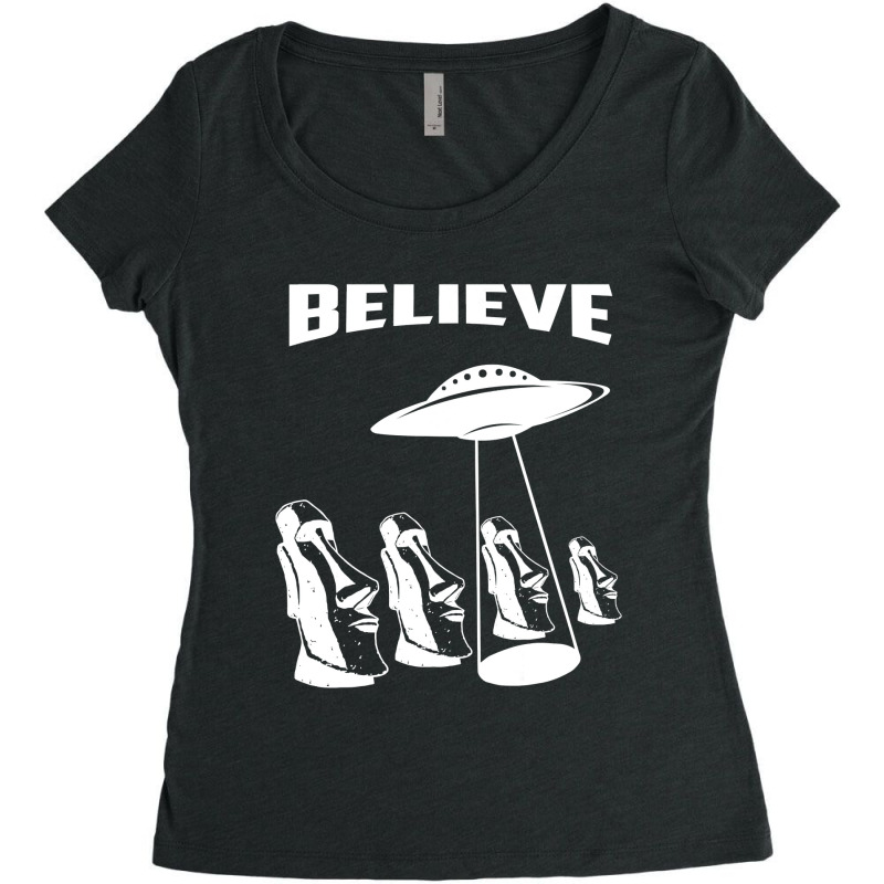 Easter Island Heads Moai Statues Alien Women's Triblend Scoop T-shirt | Artistshot