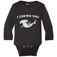 I Chews You Valentines Day Shark Long Sleeve Baby Bodysuit | Artistshot