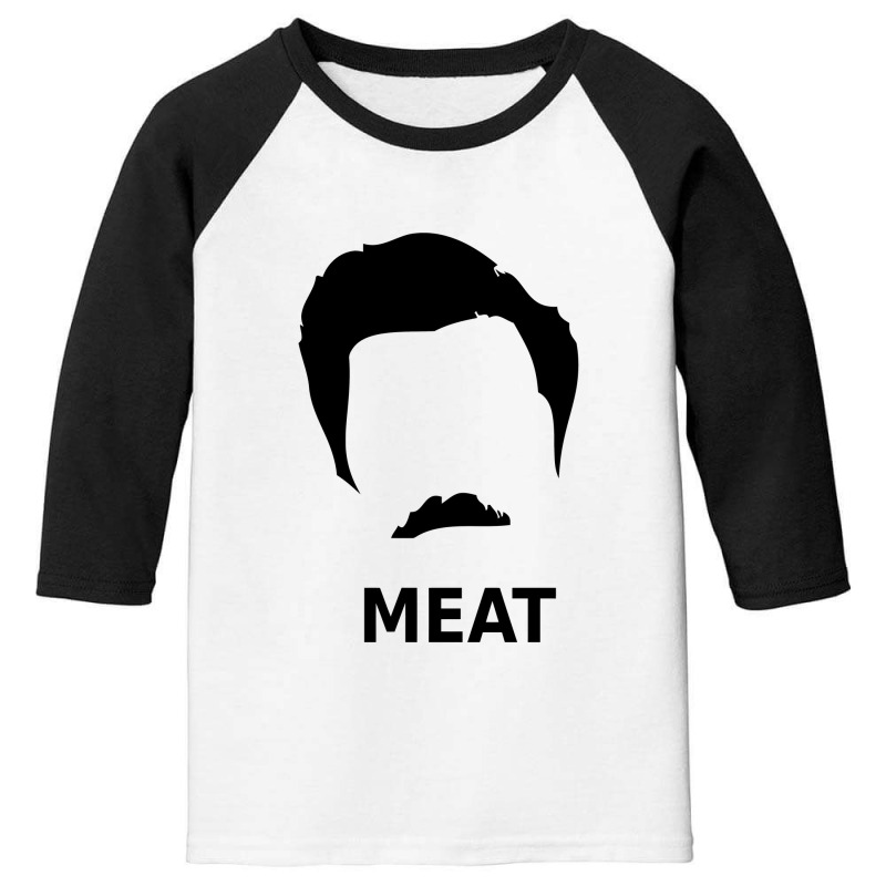 Ron Swanson Meat Parks And Recreations Youth 3/4 Sleeve by kudaponijengkulit | Artistshot