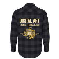 Problem Solved Coffee Digital Art Arts Flannel Shirt | Artistshot