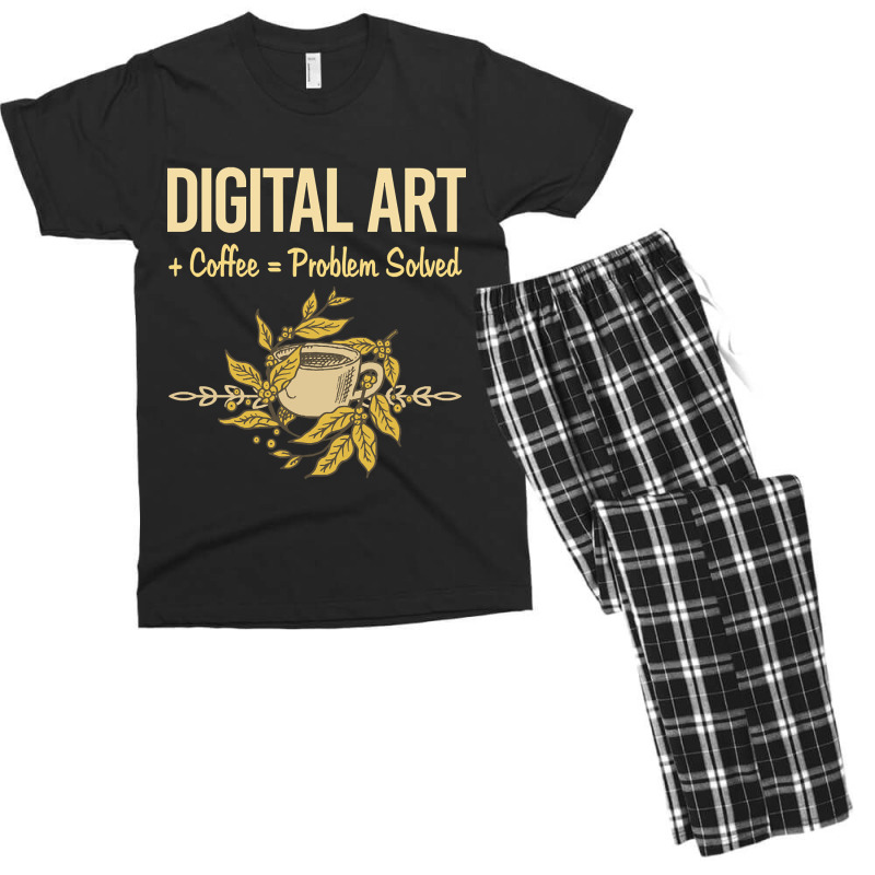 Problem Solved Coffee Digital Art Arts Men's T-shirt Pajama Set | Artistshot