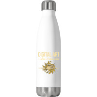 Problem Solved Coffee Digital Art Arts Stainless Steel Water Bottle | Artistshot