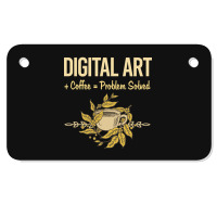 Problem Solved Coffee Digital Art Arts Motorcycle License Plate | Artistshot