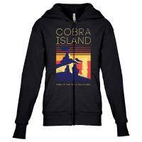 Visit Cobra Island Youth Zipper Hoodie | Artistshot