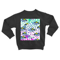 Clown Triggerfish Group (balistoides) With Colorful Pattern - Coral Re Toddler Sweatshirt | Artistshot