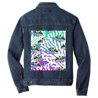 Clown Triggerfish Group (balistoides) With Colorful Pattern - Coral Re Men Denim Jacket | Artistshot