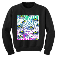 Clown Triggerfish Group (balistoides) With Colorful Pattern - Coral Re Youth Sweatshirt | Artistshot