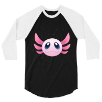 Cosmic Axolotl-6wf2q 3/4 Sleeve Shirt | Artistshot