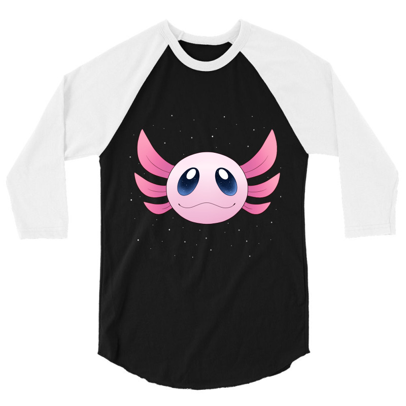 Cosmic Axolotl-6wf2q 3/4 Sleeve Shirt by Min08 | Artistshot