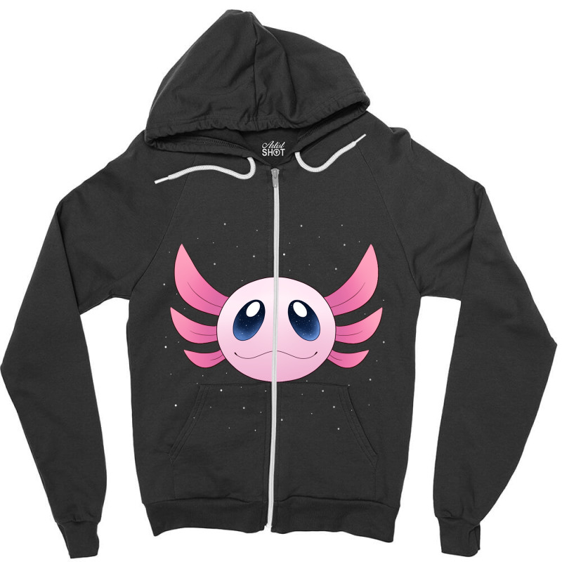 Cosmic Axolotl-6wf2q Zipper Hoodie by Min08 | Artistshot