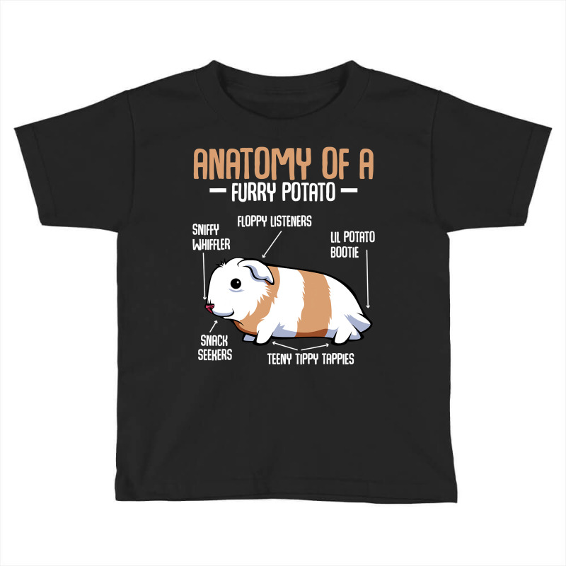 Anatomy Of A Furry Potato Guinea Pig Household Pet Animal Toddler T-shirt by ElizabethAtist | Artistshot