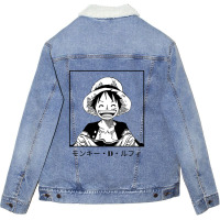 Luffy One Piece Unisex Sherpa-lined Denim Jacket | Artistshot