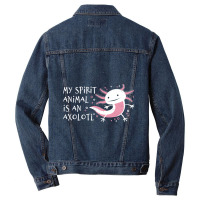 Cute Amphibian - My Spirit Animal Is An Axolotl-r7npy Men Denim Jacket | Artistshot