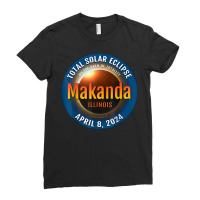 Makanda Illinois Il Total Solar Eclipse 2024  3  T Shirt Ladies Fitted T-shirt | Artistshot