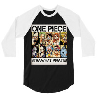 One Piece Straw Hat Pirates 3/4 Sleeve Shirt | Artistshot