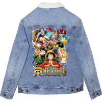 One Piece Straw Hat Crew Unisex Sherpa-lined Denim Jacket | Artistshot