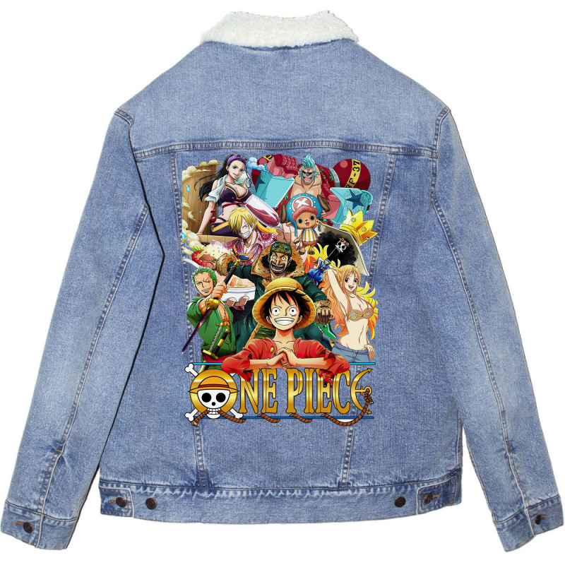 One Piece Straw Hat Crew Unisex Sherpa-lined Denim Jacket | Artistshot