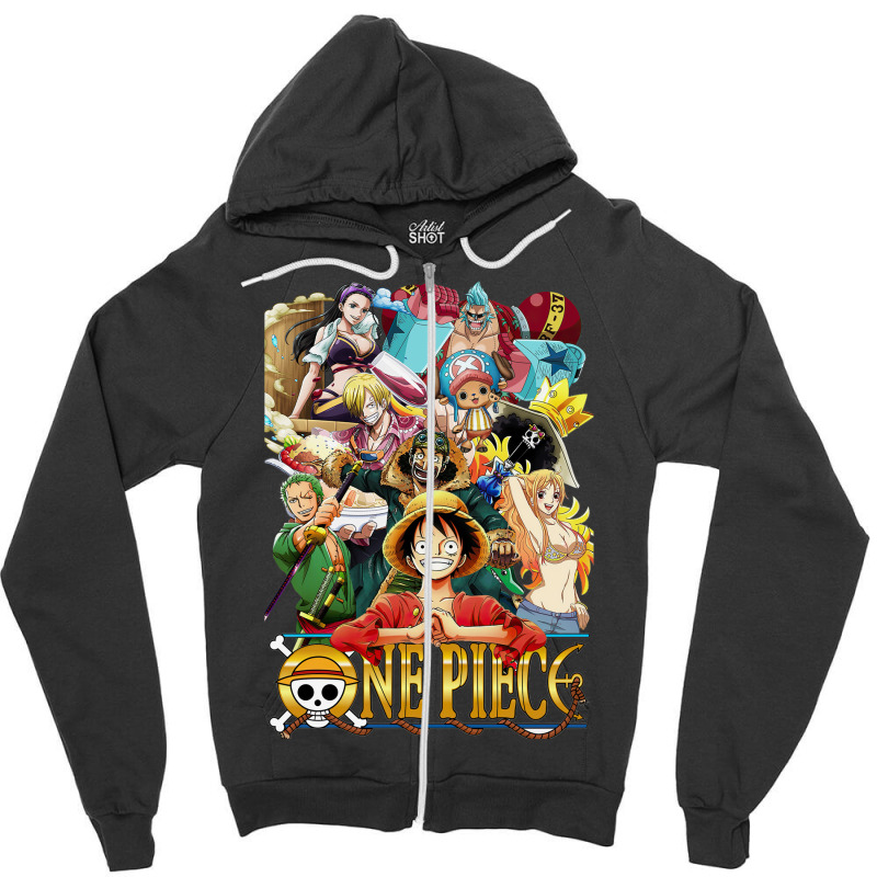 One Piece Straw Hat Crew Zipper Hoodie | Artistshot