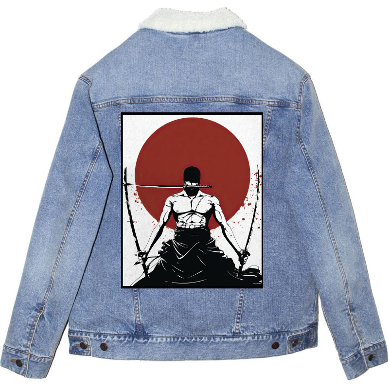 Zoro One Piece Unisex Sherpa-lined Denim Jacket | Artistshot