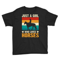 Just A Girl Who Loves Horses Cute Horse Lover Gift-3hdo3 Youth Tee | Artistshot