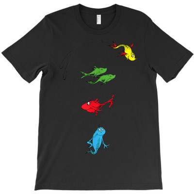 Two Fish Red Fish Blue Fish T-shirt Designed By Bariteau Hannah