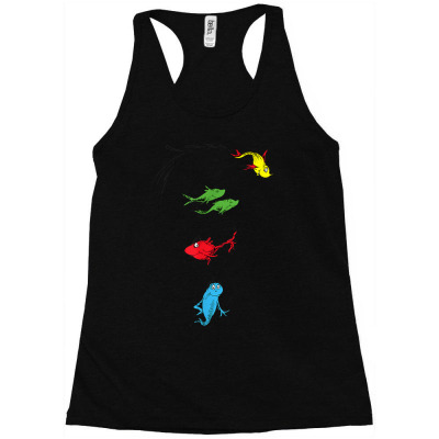 Two Fish Red Fish Blue Fish Racerback Tank Designed By Bariteau Hannah