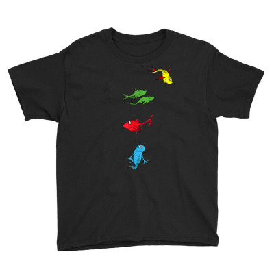 Two Fish Red Fish Blue Fish Youth Tee Designed By Bariteau Hannah