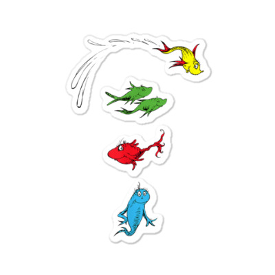 Two Fish Red Fish Blue Fish Sticker Designed By Bariteau Hannah
